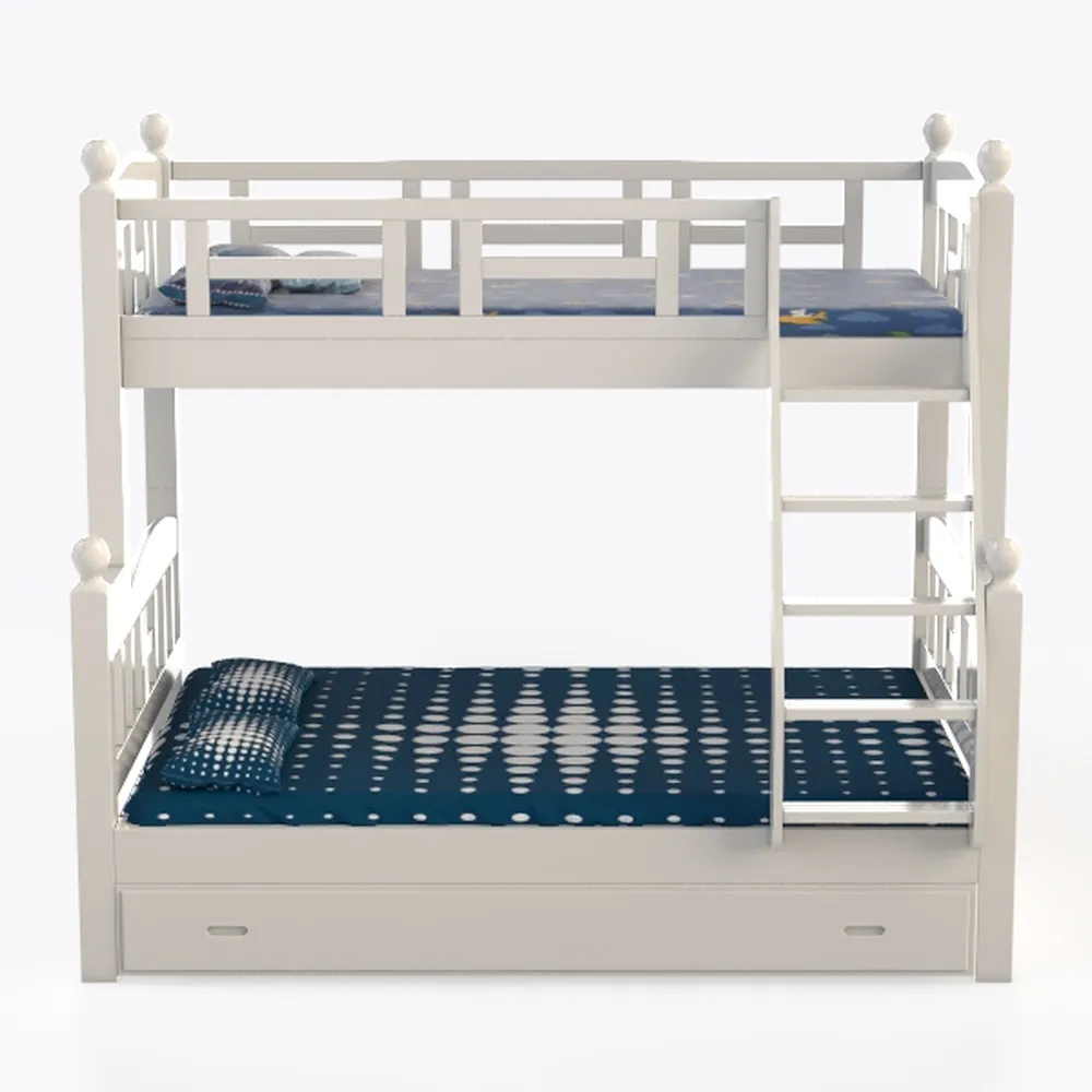 DHP Brady Solid Wood Bunk Beds with Ladder and Gua