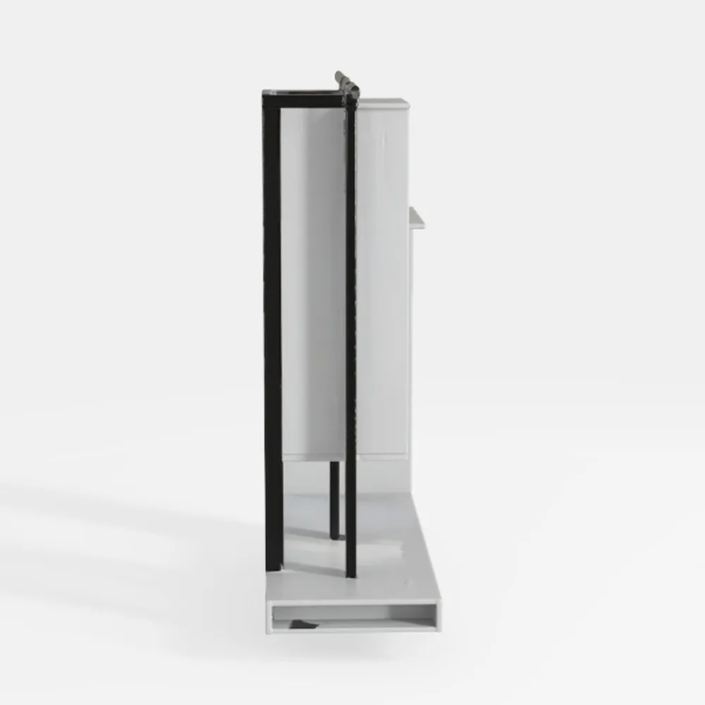 Wardrobe with 4 Drawers and 3 Shelves,White