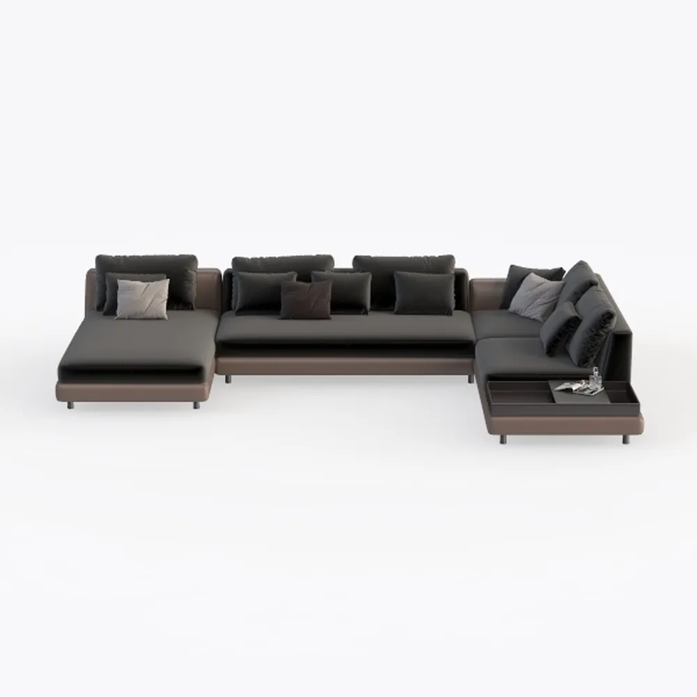SFSUI Italian Minimalist Living Room Corner Straig