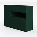 Modern Dark Green Fluted Solid Wood Dresser Cabinet 3D Model Left 45 Degree View