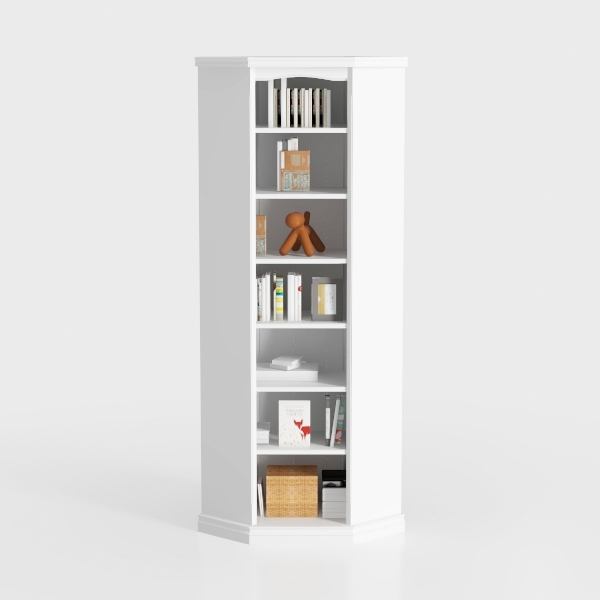 7-Tier Tall Narrow Bookshelf with Door Set of 2,