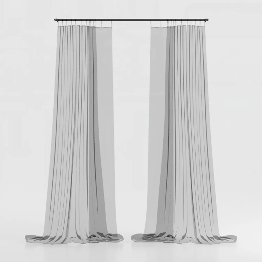 YoungsTex White Velvet Curtains 84 Inches Long 2 
