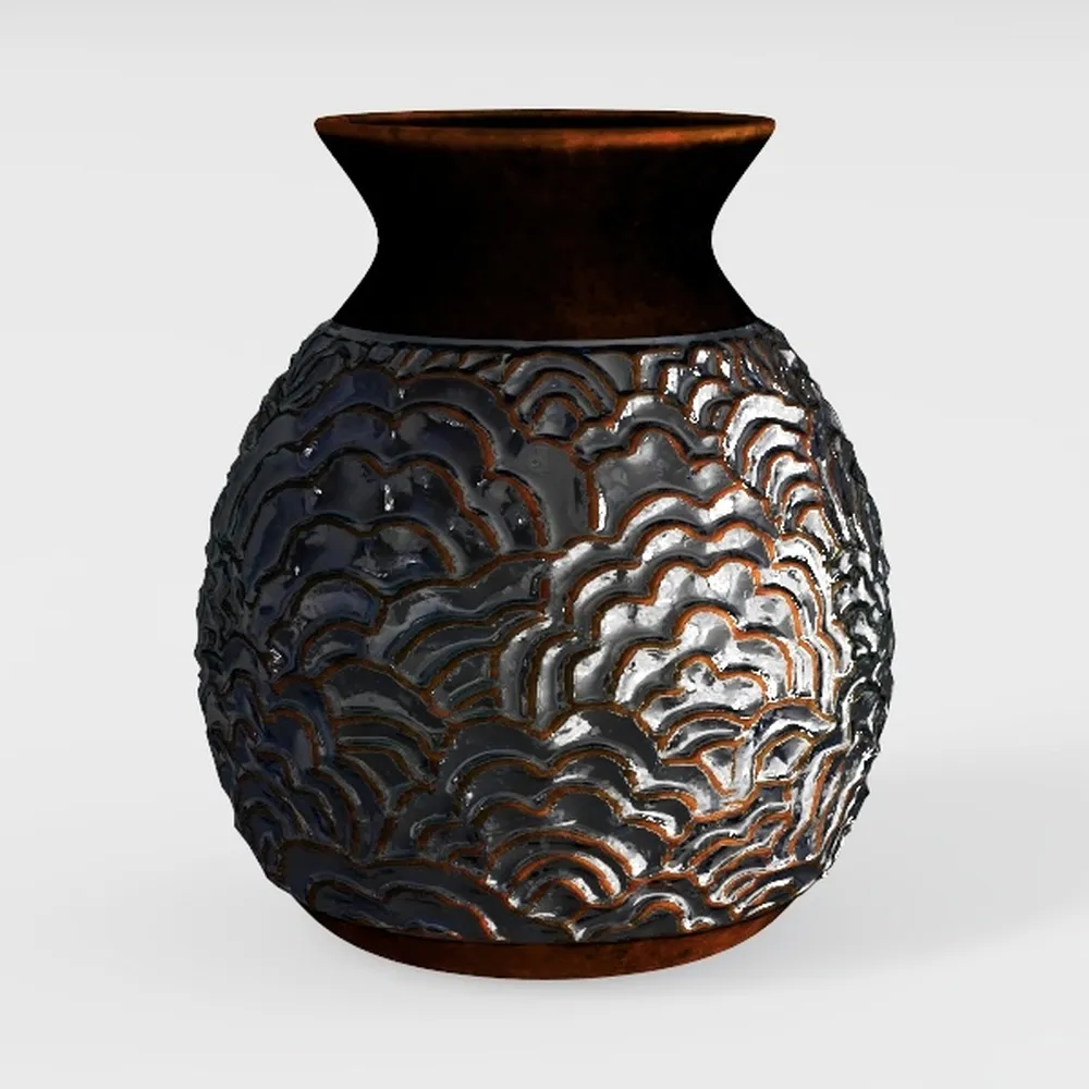 Rustic Vase for Flowers, 8.9'' Brown Farmhouse