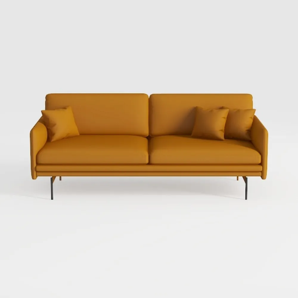 DIFY 65" W Linen loveseat Sofa, Easy to Assemble, 