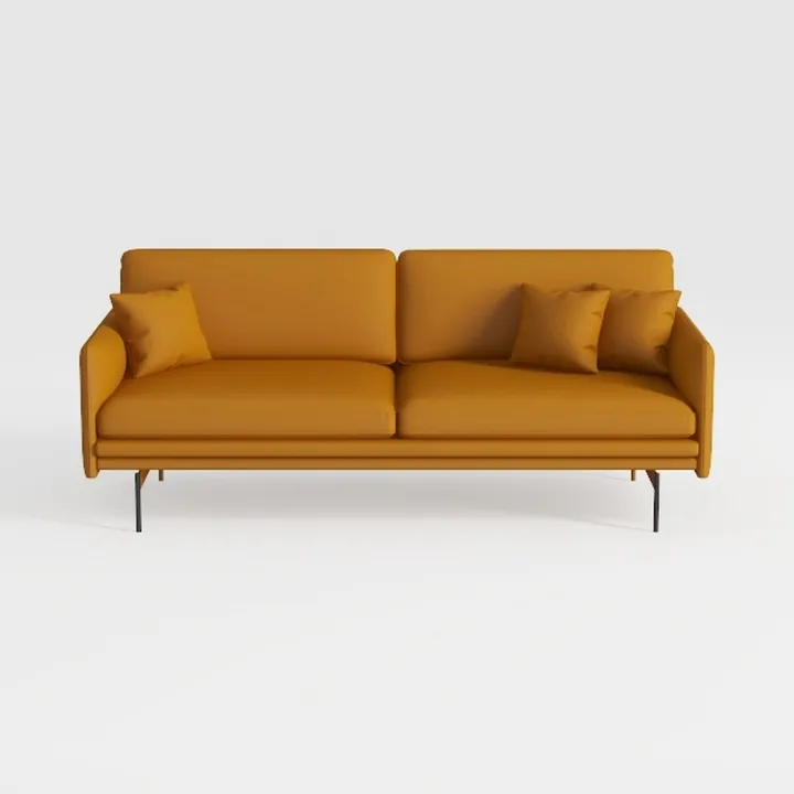 DIFY 65" W Linen loveseat Sofa, Easy to Assemble, 