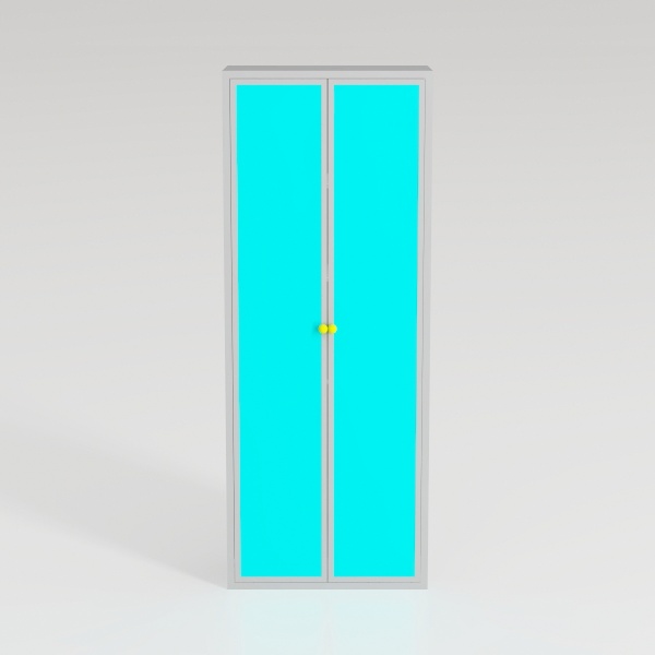 71&#39;&#39; Farmhouse Metal Storage Cabinet with Barn