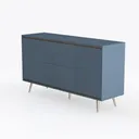 63 Inch Mid Century Modern Sideboard Buffet with Left 45 Degree View