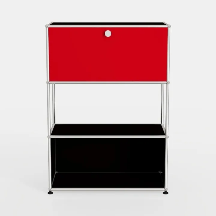 32-Inch 2-Tier Metal Bookcase, Open Shelf Storage