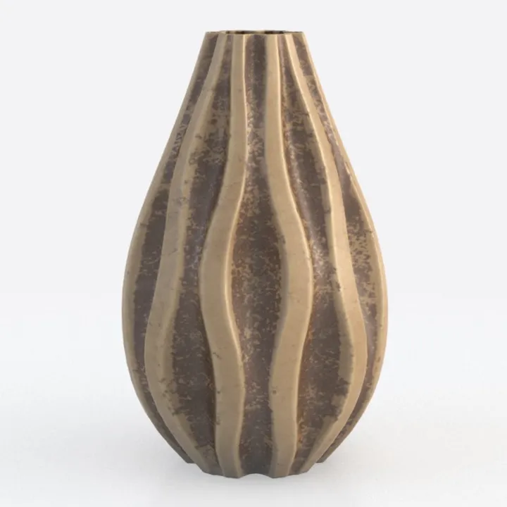 Rustic Ceramic Vase with Handles, 9.45 Inch Vintag