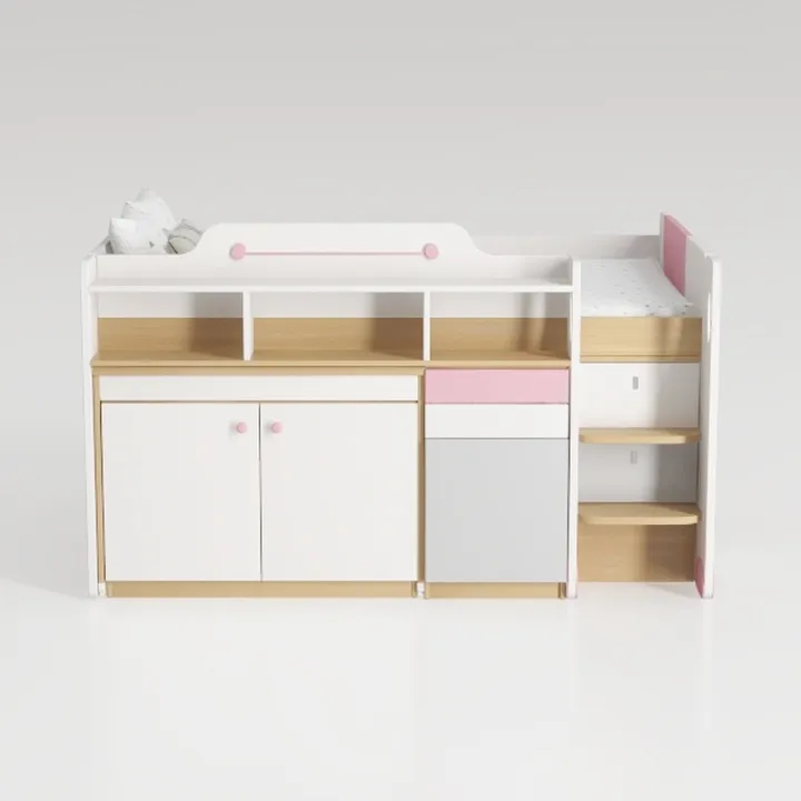 Full Murphy Bunk Bed with Desk and Hydraulic Lift,