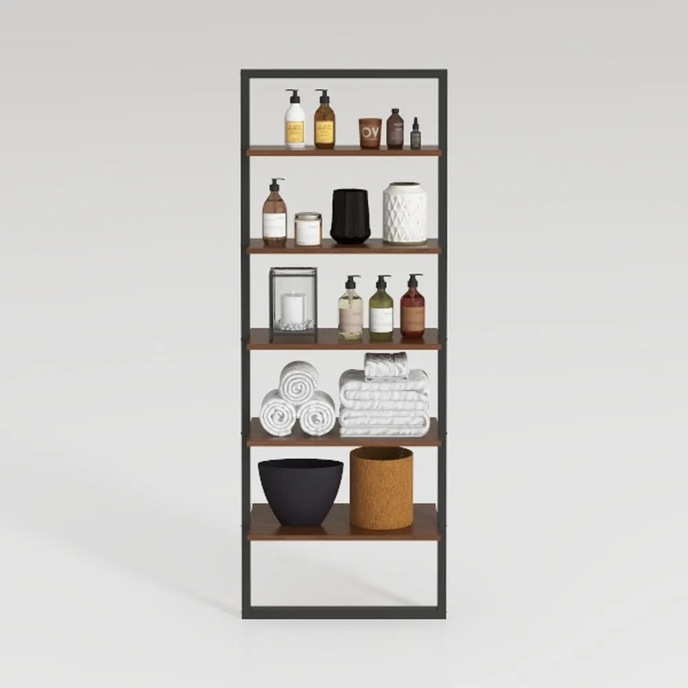 VASAGLE 6-Tier Bookshelf, Bookcase with Steel 