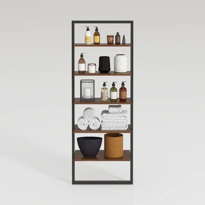 VASAGLE 6-Tier Bookshelf, Bookcase with Steel