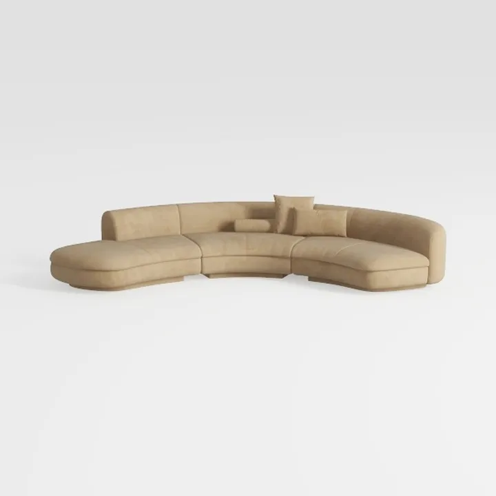 Modern Curved Sofa Sectional Couch Set – Luxury