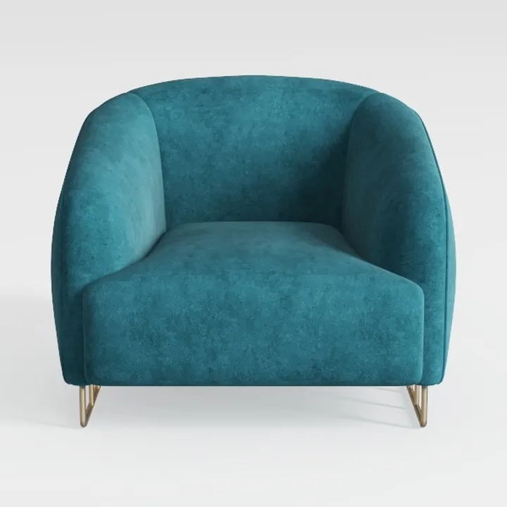 HULALA Home Swivel Accent Chair with Gold Metal