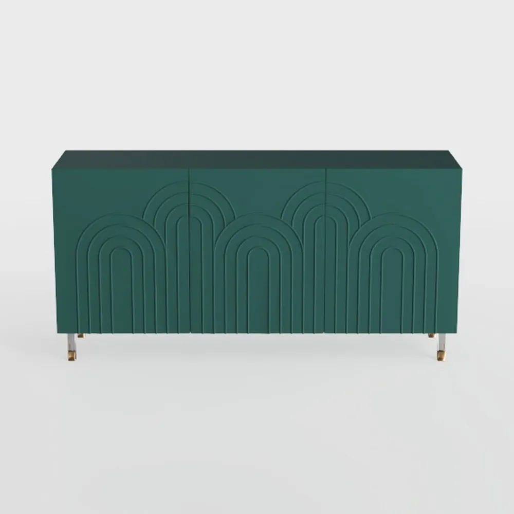 60" Modern Sideboard Buffet Accent Cabinet, Green