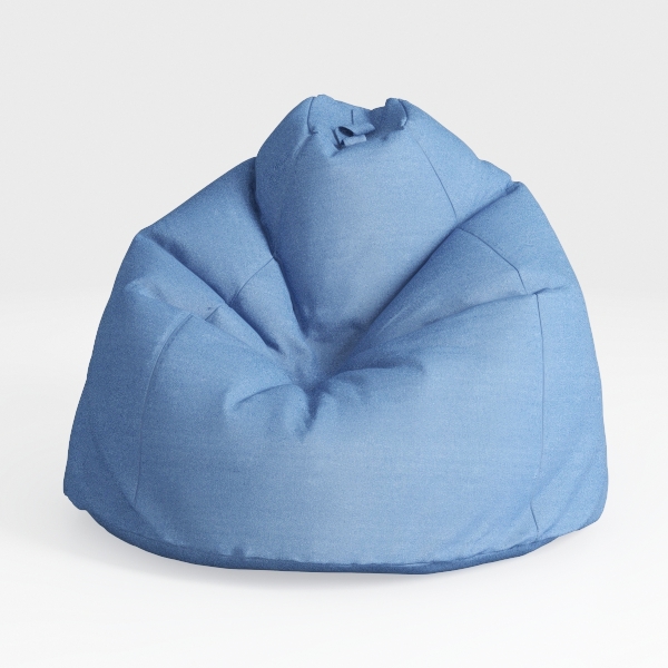 5 ft. Midnight Blue Suede Polyester Bean Bag