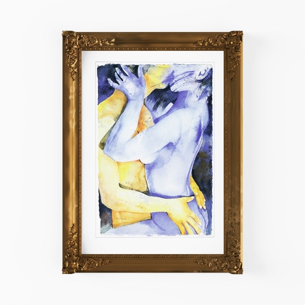 VIYYIEA Gold Framed Wall Art Canvas Print Home