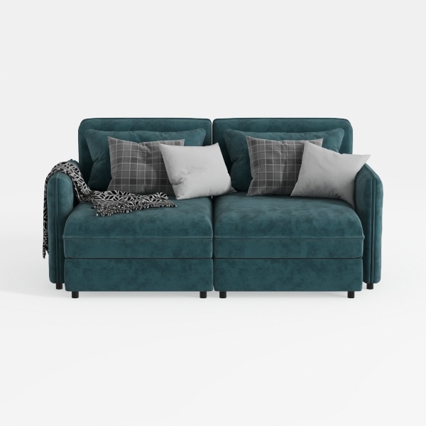 HERA&#39;S HOUSE 124&quot; U Shaped Modern Cloud Sofa 