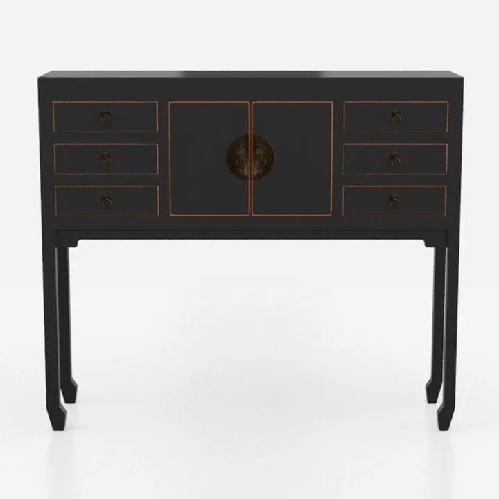 Merax Farmhouse Console Table with Storage Drawers