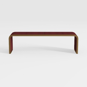 Minimalist Velvet Fabric Wood Upholstered Bench 3D Model