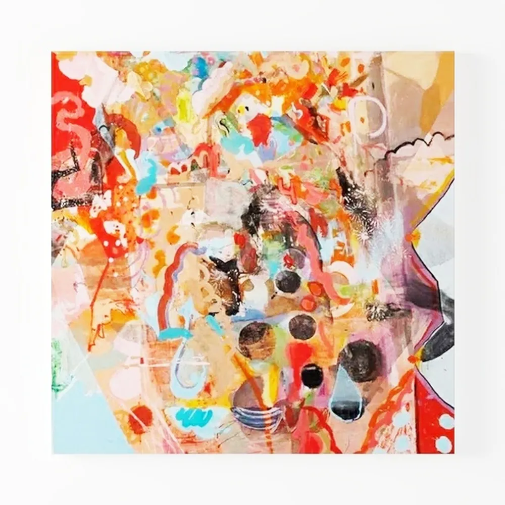 Abstract Floral Painting Prints Bathroom Decor