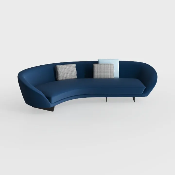 BOWERY HILL 19.3" Mid-Century Velvet Upholstered S