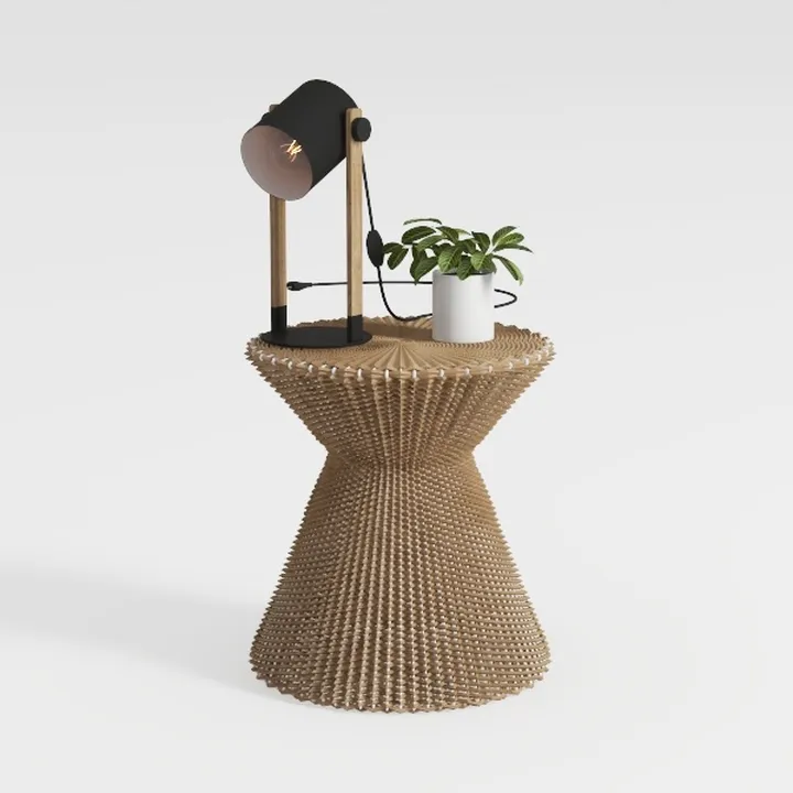 Benjara Niya 17 Inch Side End Table, Round Top