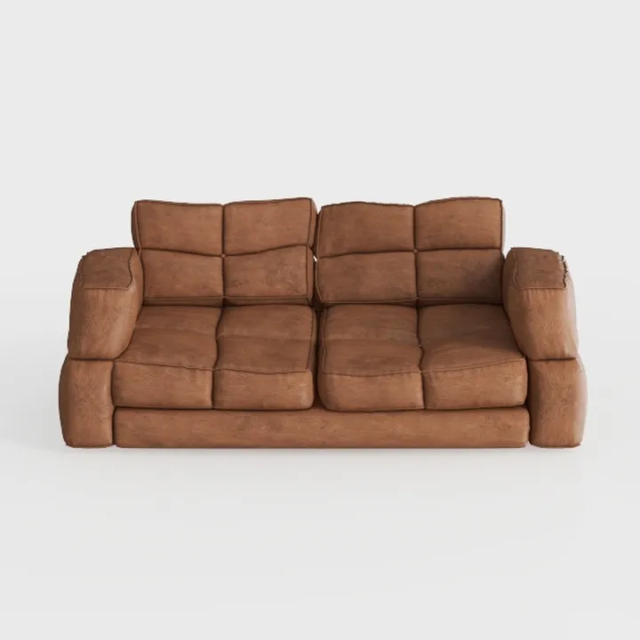 Faux Leather Manual Reclining Sofa, 3 Seat Recline