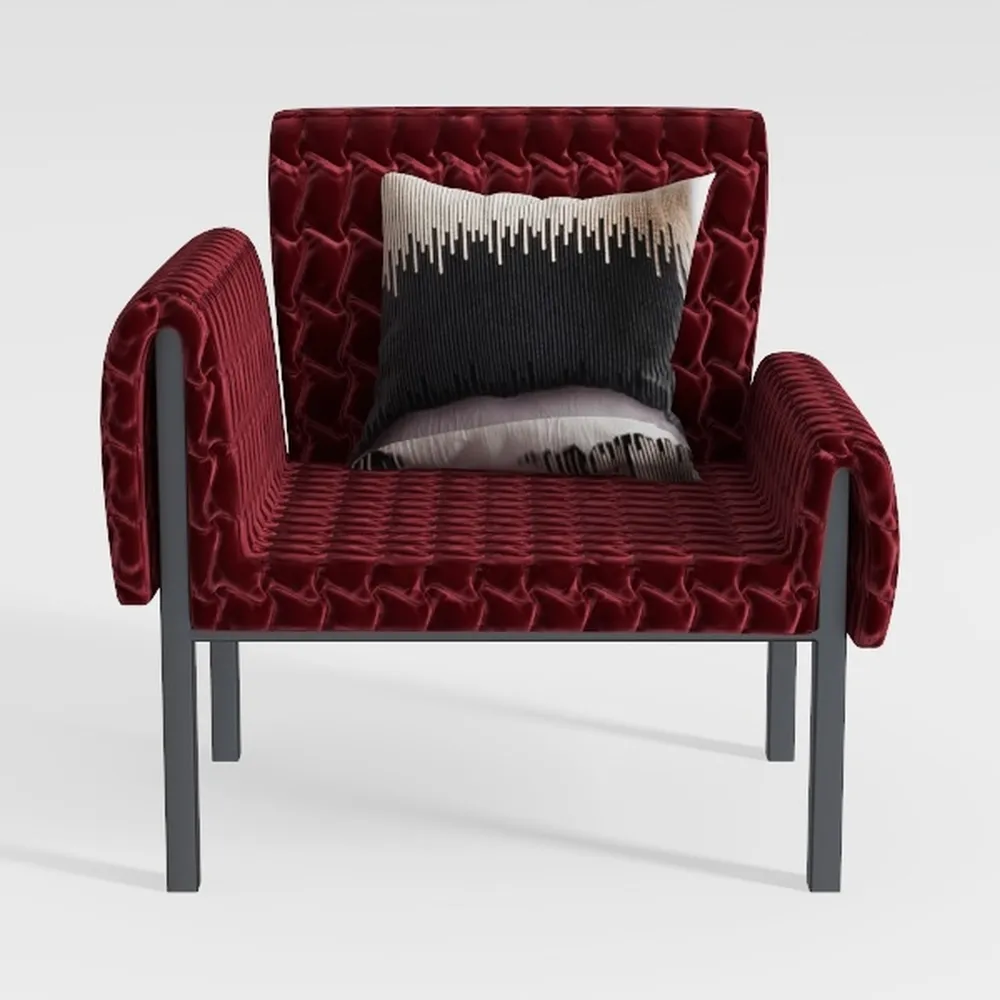 Modway Ansel Performance Velvet Accent Chair in Mu