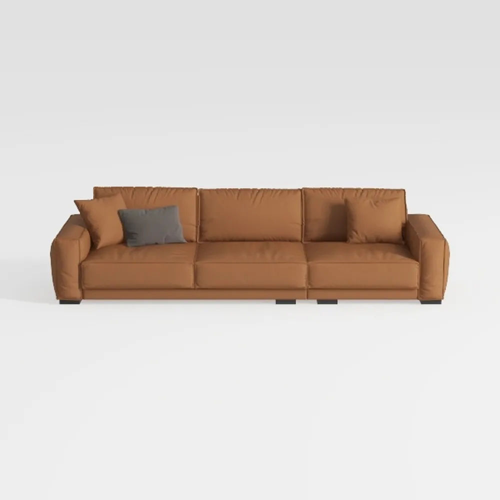 EASE MOOSE Faux Leather Sectional Sofa Bed with
