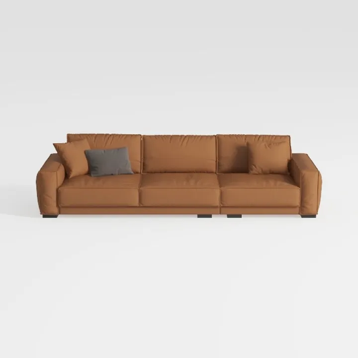 EASE MOOSE Faux Leather Sectional Sofa Bed with