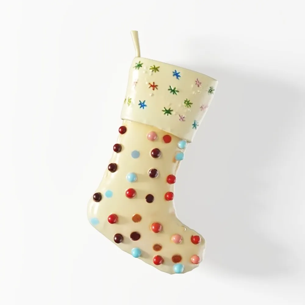 Hopearl Pom Pom Christmas Stocking_ai generated