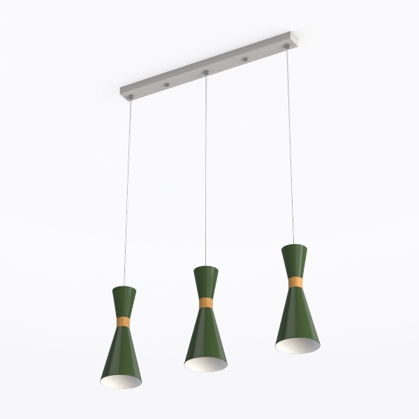 Wooden Socket Pendant Light H-Type Track Light