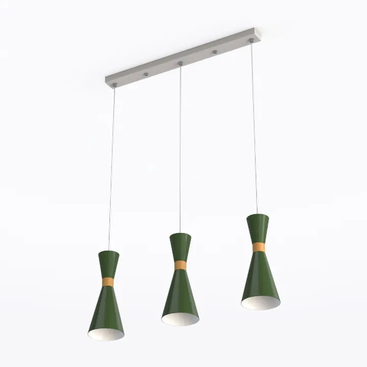 Wooden Socket Pendant Light H-Type Track Light