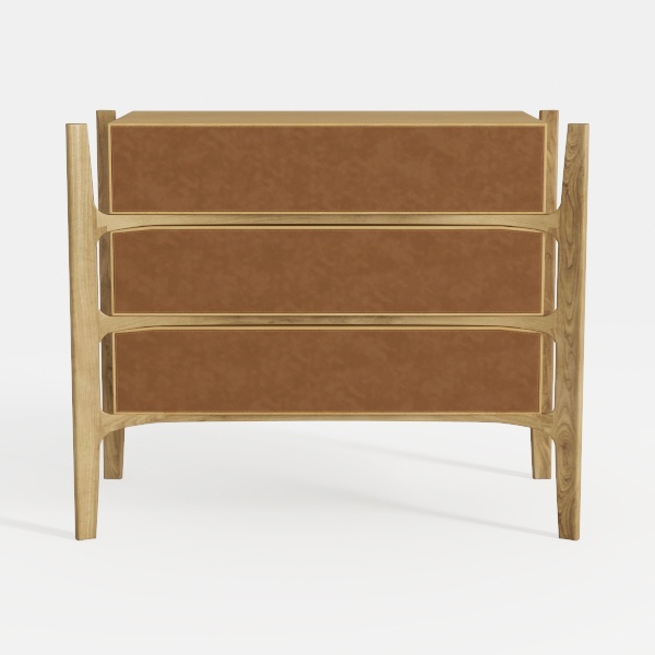 Anmytek 2pcs 3 Drawer Dresser for Bedroom, Rattan