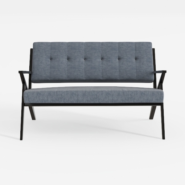 Metal Patio Sofa with 5.75&quot; Extra Thick Waterproof