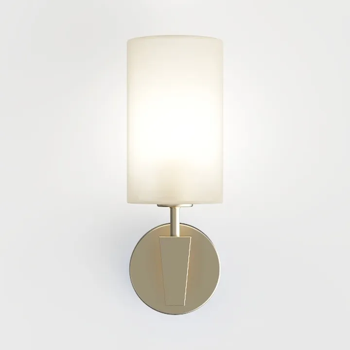 Modern Brass Glass Wall Lamp 3D Model