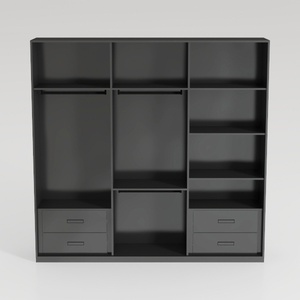 Cozy Castle Black Wood Bookcase,12 Cube Storage
