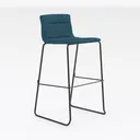 Spencer 25.5 in. Blue Contemporary Polyester Uphol Right 45 Degree View