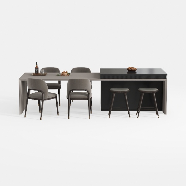 Argiope Dark Grey 5-Piece Aluminum Outdoor Dining 