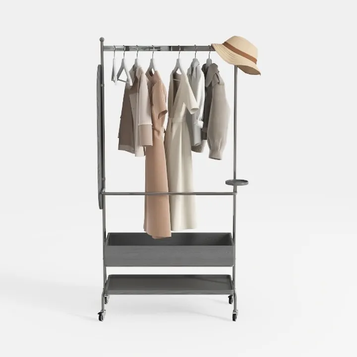 JUMMICO Industrial Entryway Hall Tree with Bench