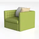 Accent Chair, Mid-Century Modern PU Leather Chairs Left 45 Degree View