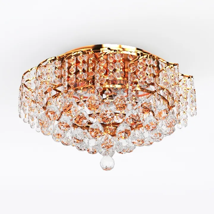 CVKASH 4-Lights Crystal Chandelier Modern Semi