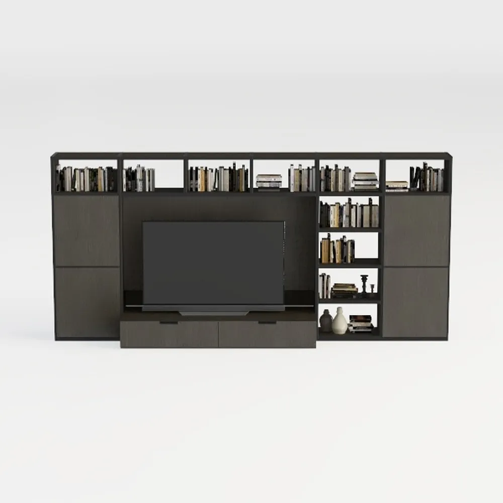 Yechen Set of 2 Sideboard Cabinet with Natural