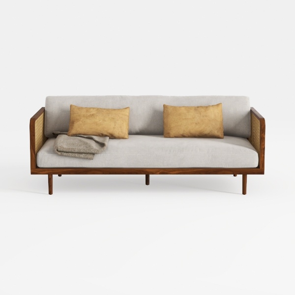 EBELLO Fabric Loveseat Sofa Couch for Living Room,