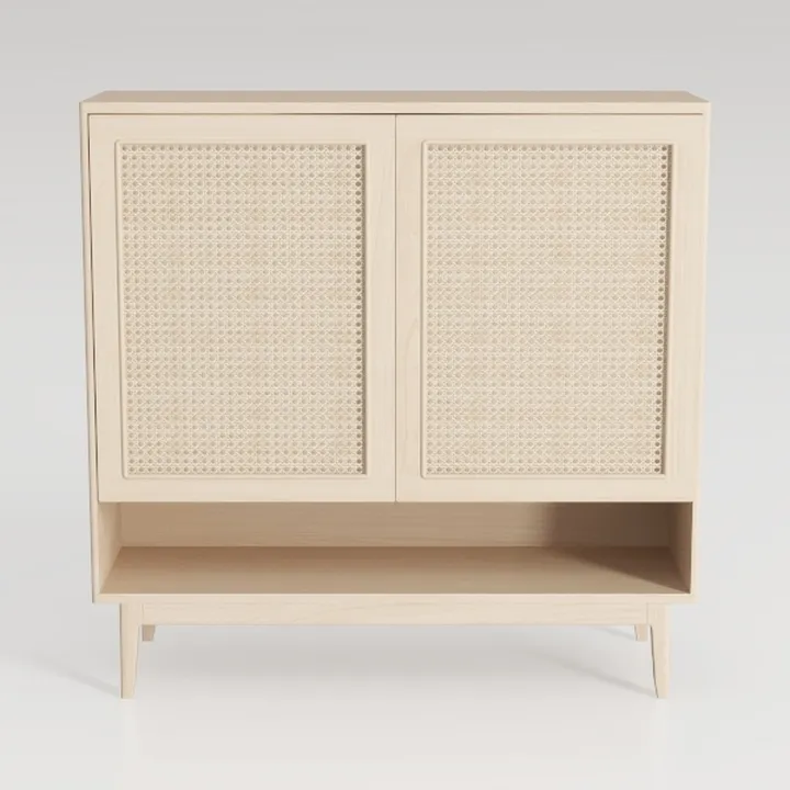 Nathan James Kova Rattan Wood Accent Natural