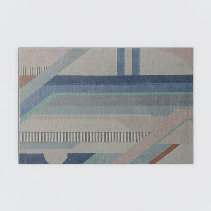 Minimalist Geometric Pattern Area Rug 3D Model