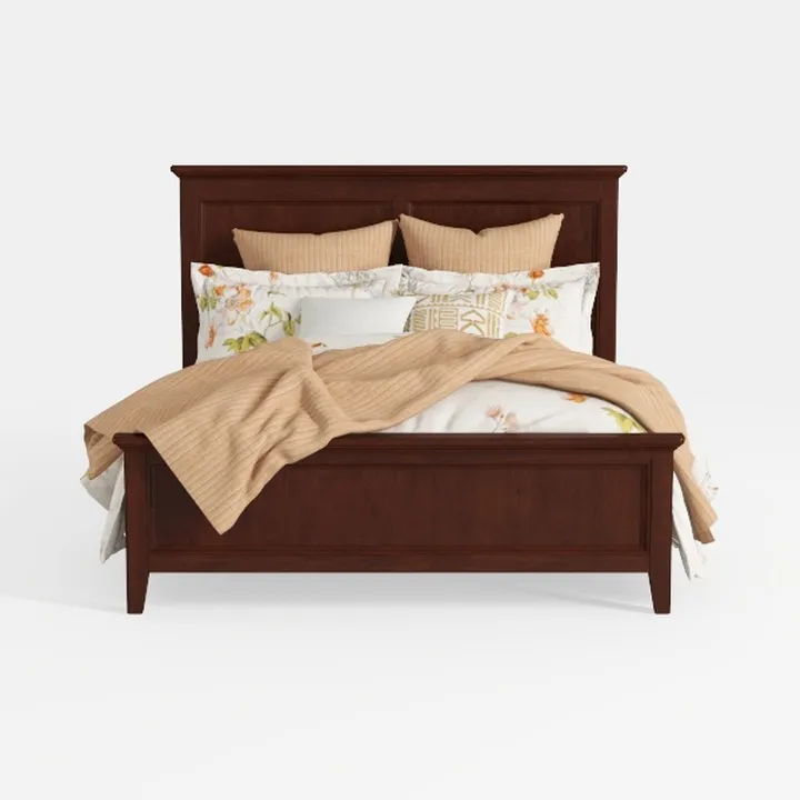 Benzara RYLA Queen Size Bed, Sleigh Panel Headboar