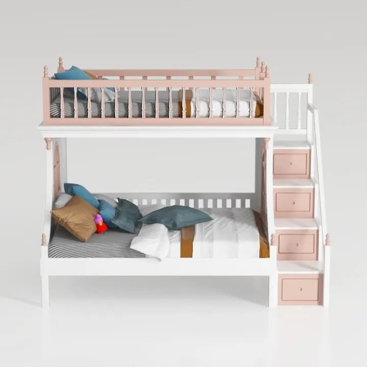 DUORUIMI Solid Wood Bunk Beds Twin Over Full with