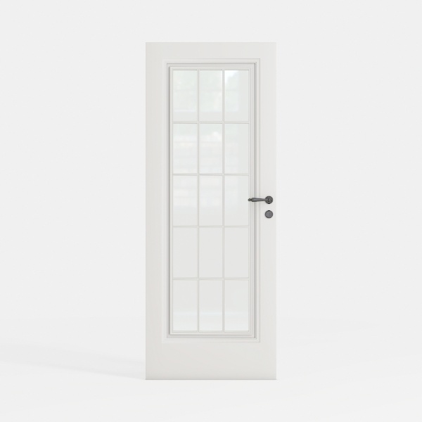 24" x 80" Clear Glass French Interior Door Slab,